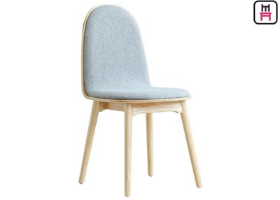 China Nordic Fabric Wood Low Back Dining Chairs , Coloured Wooden Dining Chairs  for sale