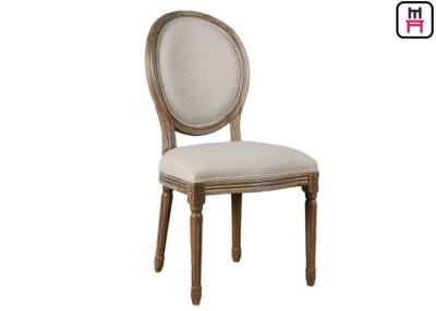 China Vintage Round Back Wedding Fabric Lether Wood Restaurant Chairs for sale