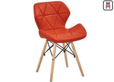 China Plastic Canteen Chairs Leather Seats Armchair , Eames Plastic Chair Replica for sale
