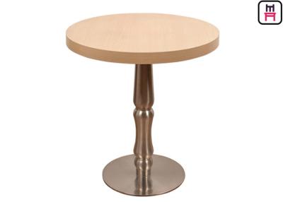 中国 メラミン現代的なコーヒー テーブル、2ftの円形のコーヒー テーブルの鋳鉄の基盤 販売のため