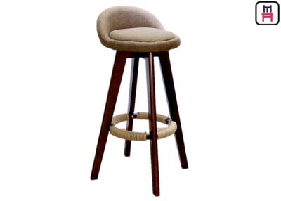 China olid Wood Restaurant Bar Stools Soft Leather / Fabric Seater W50 * D37 * SH73cm S for sale