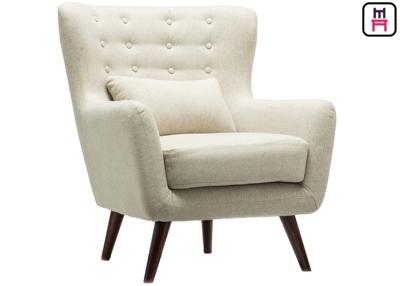 China Pierna de madera cómoda del estilo de los apoyabrazos de la sola silla acogedora nórdica del sofá para el hogar/la oficina en venta