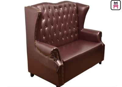 China High Back Luxury Classical Commercial Booth Seating With Armrest / Button Design for sale