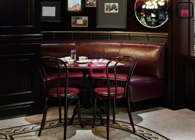 China Ledernes Café-Bank-Restaurant-Sofa gesetzter kundenspezifischer runder Banquette für das fünf Anfangshotel zu verkaufen