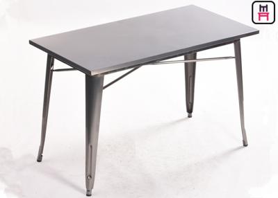 China Industrial Style Metal Commercial Restaurant Tables Tolix Metal Table For Tolix Chair for sale