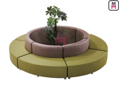 China Fabric  Round Shape  Commercial Booth Seating With Steel Frame Base For  Lobby for sale