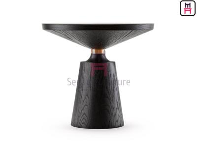 China Modern Stainless Steel Coffee Table , Solid Wood Base Marble Circle Table  for sale
