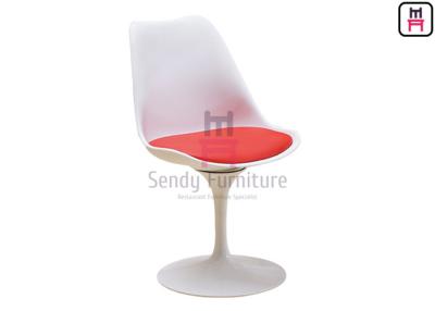 China 360 Degree Swivel Red Seat, Side Chair, Tulip Dining Chair Made by Fiberglass for sale