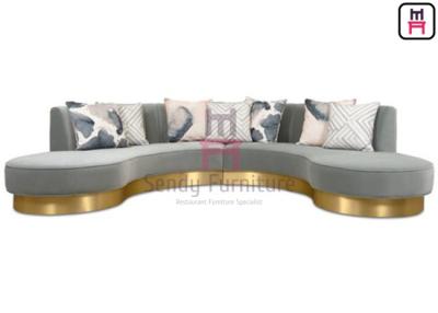 China Endless Arch Shape Commercial Booth Seating , Upholstery Fabric Sofa With SS Base for sale