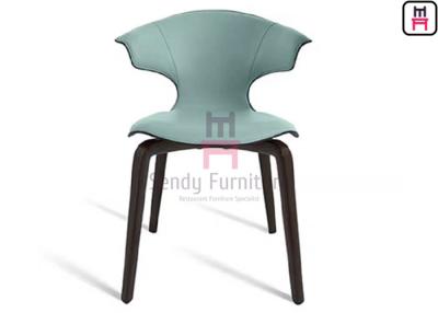 China Fibra de vidrio tapizada que cena el diseño creativo moderno de madera de la ceniza de cuero de la silla en venta
