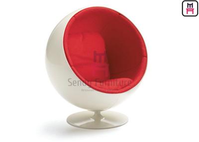China Red Color Fiberglass Egg Chair , FD-1409 Eero Aarnio Globe Chair 42'' 39'' 48'' for sale