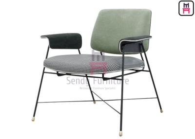 China Modern Upholstered Restaurant Chairs , Power Coating Dining Chairs With Metal Legs for sale