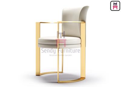 China Electroplating Brass High Back Dining Room Chairs With Stainless Steel Leg for sale