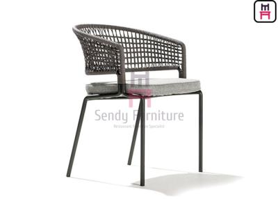 China Aluminum 0.38cbm PE Rattan Waterproof Cushion Chair 61*55*H80cm for sale