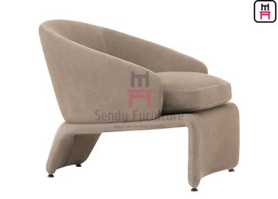 China Fabric Plywood Brass Feet 0.8cbm Upholstered Sofa Chair for sale