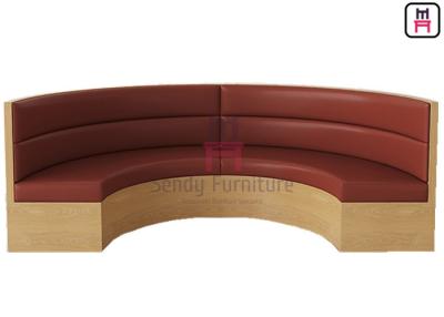 China Round 2.8cbm Tufted Plywood Frame Restaurant Booth Pu Leather for sale