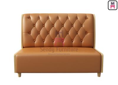 China Plywood Veneer 1cbm Restaurant Bench Seating With 4 Rows Button for sale