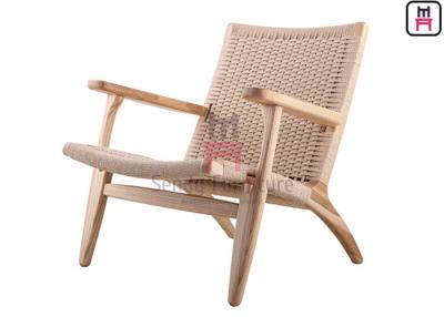 China Ash Wood Armrest Garden Leisure Chair 0.45cbm With Rope Back for sale