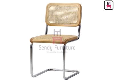 China Rahmen SS201 PET Rattan Cane Dining Chair 0.37cbm für Restaurant zu verkaufen