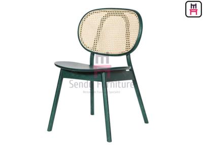 China Ash Wood Round Cane Back Armless Dining Chair 0.36cbm for sale