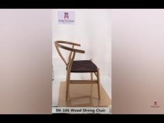 Hand - Made rope seater Solid Wood Dining Chairs Y back , Nordic Wishbone Y Chair With Rope Seats