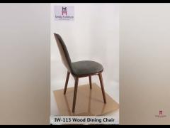 Nordic Fabric Wood Low Back Dining Chairs , Coloured Wooden Dining Chairs