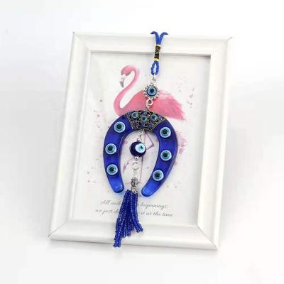 China FASHIONABLE the new horseshoe shape evil eyes fashion key chains blue horseshoe shapeevil eyes blue eye for sale