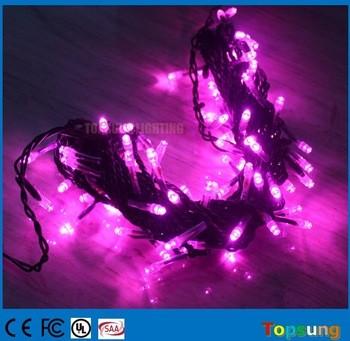 China 120v rosa 100 LED luces de decoración navideña Brillan cuerda de hadas en venta