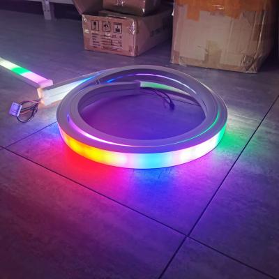 China Luces mágicas LED Digital 24V neón de silicona flexible 3535 RGB Multicolor Led Flex Neón de tira neón flex 220v rgbw rollo en venta