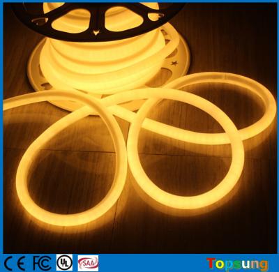 China 120LED/M luz de cuerda de neón LED 360 grados 16mm mini PVC neón blanco cálido flex DC12V en venta