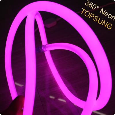 China 16mm 360 Grad rund rosa Festivalbeleuchtung geführt Neon-Flex-Leuchten 220V 120 SMD2835 zu verkaufen