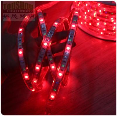 China Whole sale red  flexible led strip 50m 220V 5050 smd strip  60LED/m  led ribbon for sale