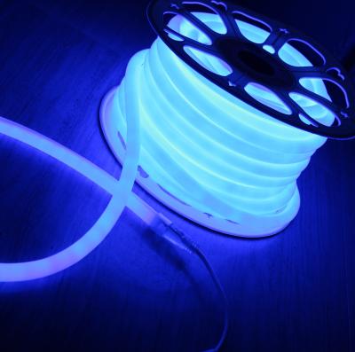 China blue color mini round neon flex 360 degree emitting 12V SMD2835 rope light for sale