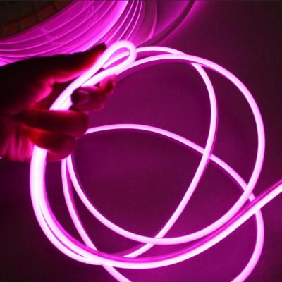 China Luz LED de neón flexible Brillo de EL Cinturón de alambre de 5 mm rayas de neón púrpura iluminación en venta