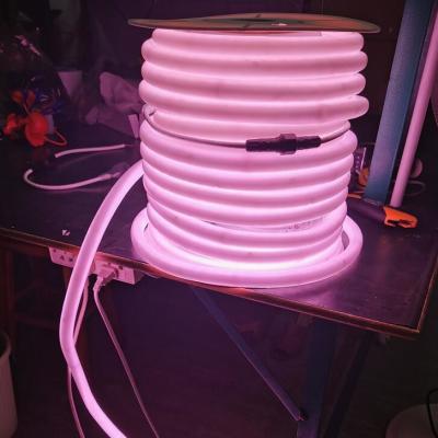 China 24v roll rgb led rope lights 360 dimmable neonflex 20mm dia rgbw neon light tube for sale