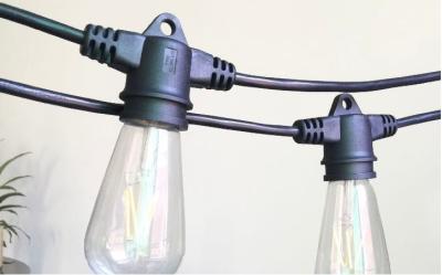China Lámparas de decoración de vacaciones de grado comercial Cuerdas 48FT Bulbos blancos calientes E26 a prueba de roturas en venta