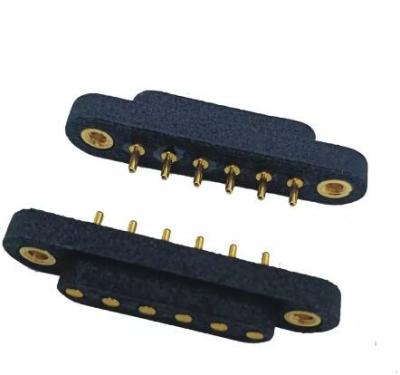 China PCB Connector Magnetic POGO Pin Waterproof Spring Loaded 15mm Female for sale