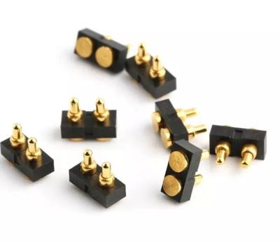 China Gold POGO Pin Connector 2 Pins Magnetic SMT Pogo Spring Loaded Connector 10P for sale