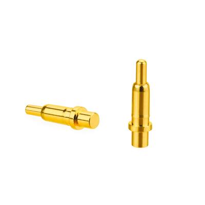 China Straight Brass 40A Spring Loaded POGO Pin Magnetic Connector for sale