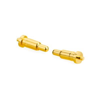 China Brass Copper Plated Pogo Pin Electrical Connector Male Spring Loaded Electrical Contact for sale