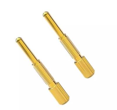 China CNC Machining Brass Pogo Pin Test Fixture Threaded 12A Nickel Plating for sale