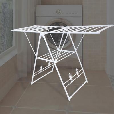 China Large Capacity Folding Clothes Hanger Rack K Shape 2 Layer for sale