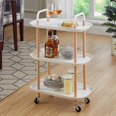 China 3 Tier kitchen plastic Household Multifunctional office storage rack cart for sale