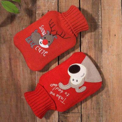 China 1000ml Rubber Hot Water Bag Thick Winter Hand Feet Warmer Water Bottle for sale