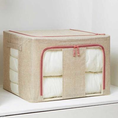 China Odorless Ultralight Fabric Storage With Lid , Dustproof Large Fabric Storage Boxes for sale
