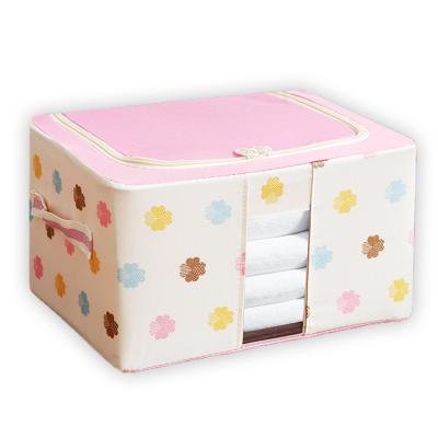 China Odorless Fabric Covered Storage Boxes , Dustproof Clothes Storage Bins ISO9001 for sale