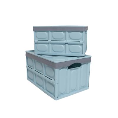 China Ultralight OEM Collapsible Plastic Box , Detachable Folding Crate With Lid for sale