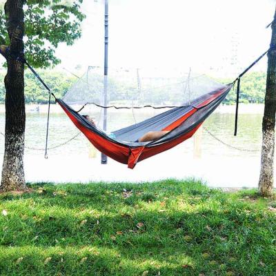 China Outdoor Parachute Portable Camping Hammock With Mosquito Net Adjustable Lightweight for sale
