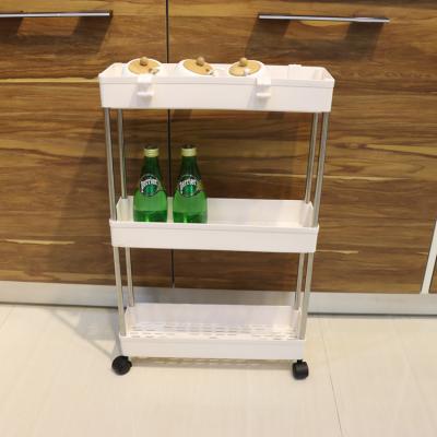 China Sonsill Skinny Rolling Home Storage Carts Stainless Steel Practical Multiscene for sale