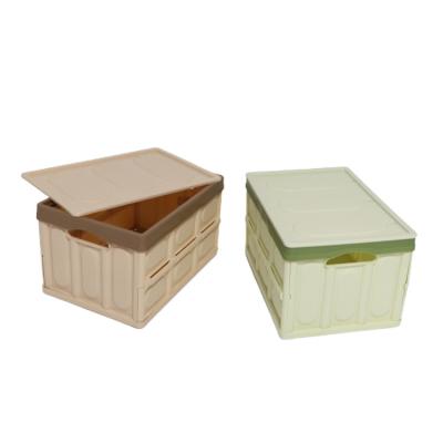 China Multiscene Foldable Plastic Container , Odorless Collapsible Plastic Crates With Lids for sale